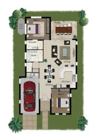 Floorplan of Homely townhouse listing, 22/166 Speight Street, Brighton QLD 4017