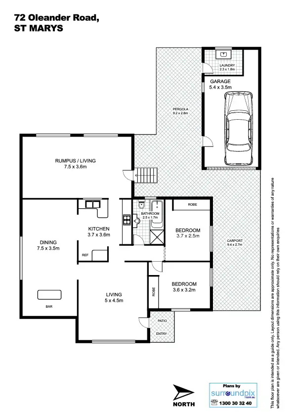 Floorplan of Homely house listing, 72 Oleander Street, North St Marys NSW 2760