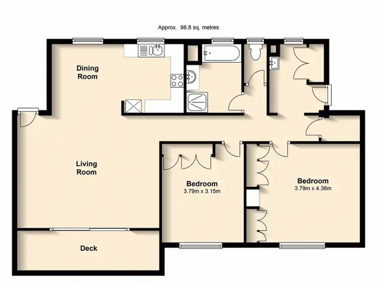 Floorplan of Homely unit listing, 5/20 Kitchener Street, Coorparoo QLD 4151