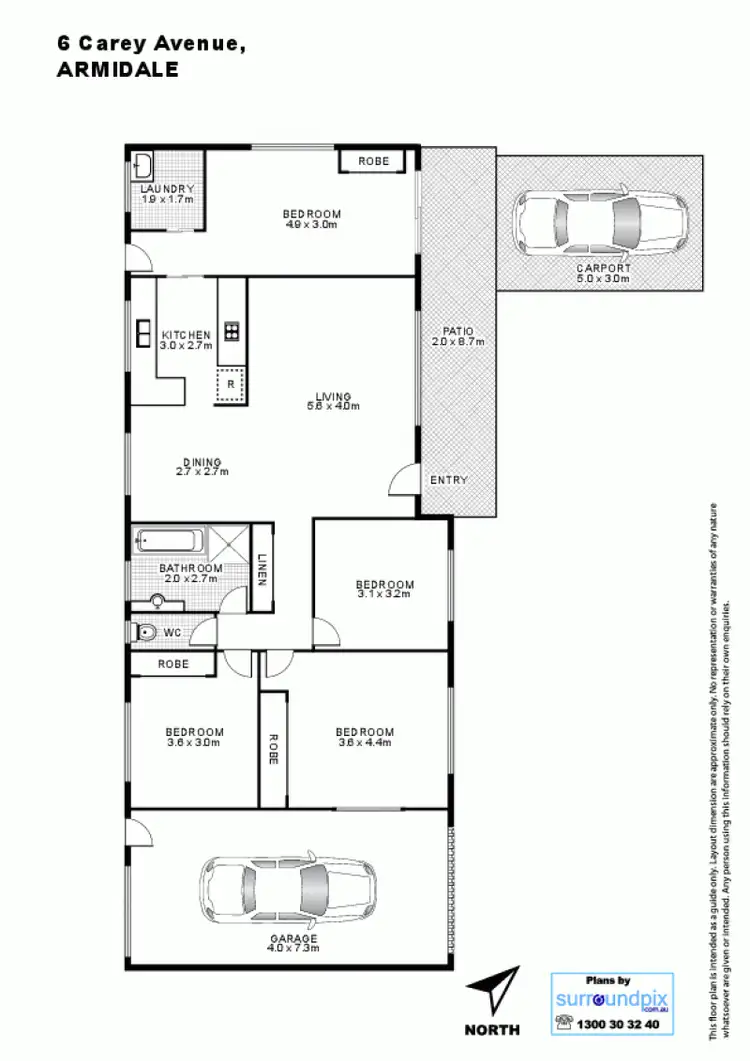 Floorplan of Homely house listing, 6 Carey Avenue, Armidale NSW 2350