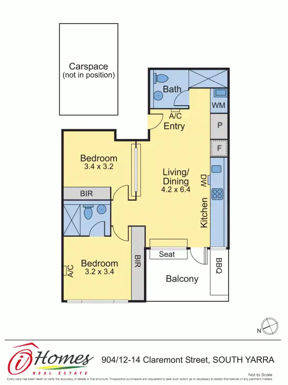 Floorplan of Homely apartment listing, 904/12-14 Claremont Street, South Yarra VIC 3141