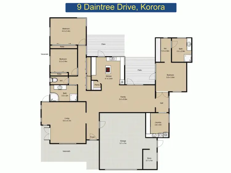 Floorplan of Homely house listing, 9 Daintree Drive, Korora NSW 2450