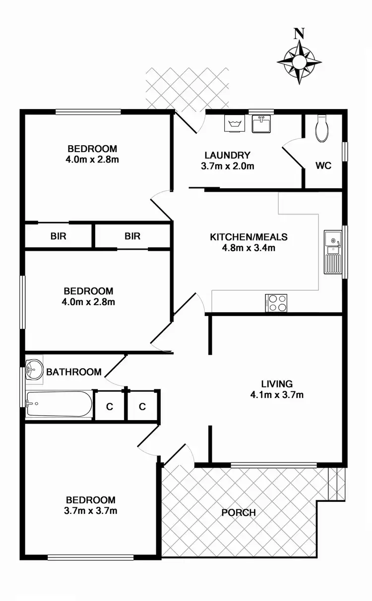 Floorplan of Homely house listing, 2 Wonga Avenue, Pascoe Vale VIC 3044