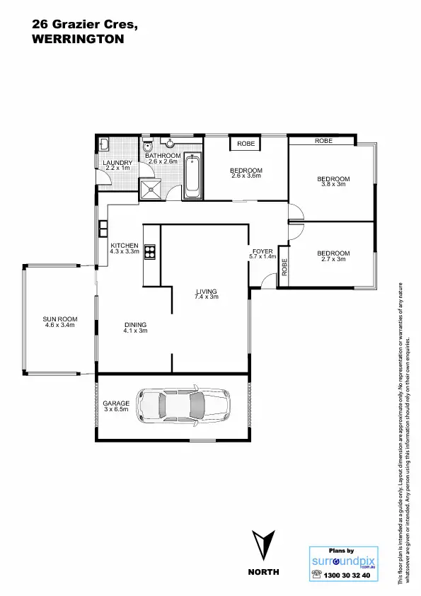 Floorplan of Homely house listing, 26 Grazier Crescent, Werrington Downs NSW 2747