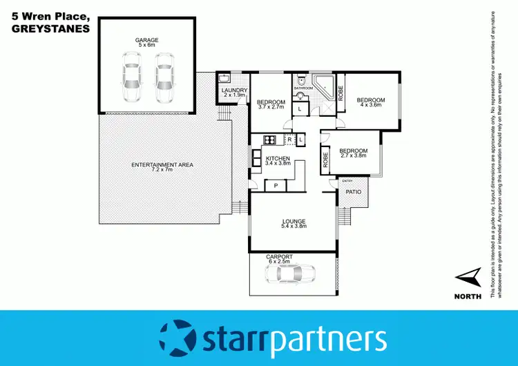 Floorplan of Homely house listing, 5 Wren Place, Greystanes NSW 2145