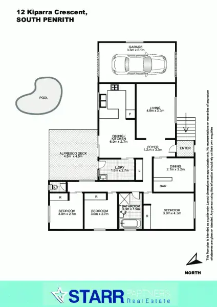 Floorplan of Homely house listing, 12 Kiparra Crescent, South Penrith NSW 2750