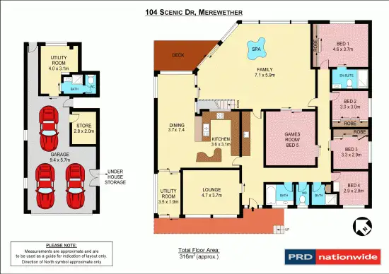 Floorplan of Homely house listing, 104 Scenic Drive, Merewether NSW 2291