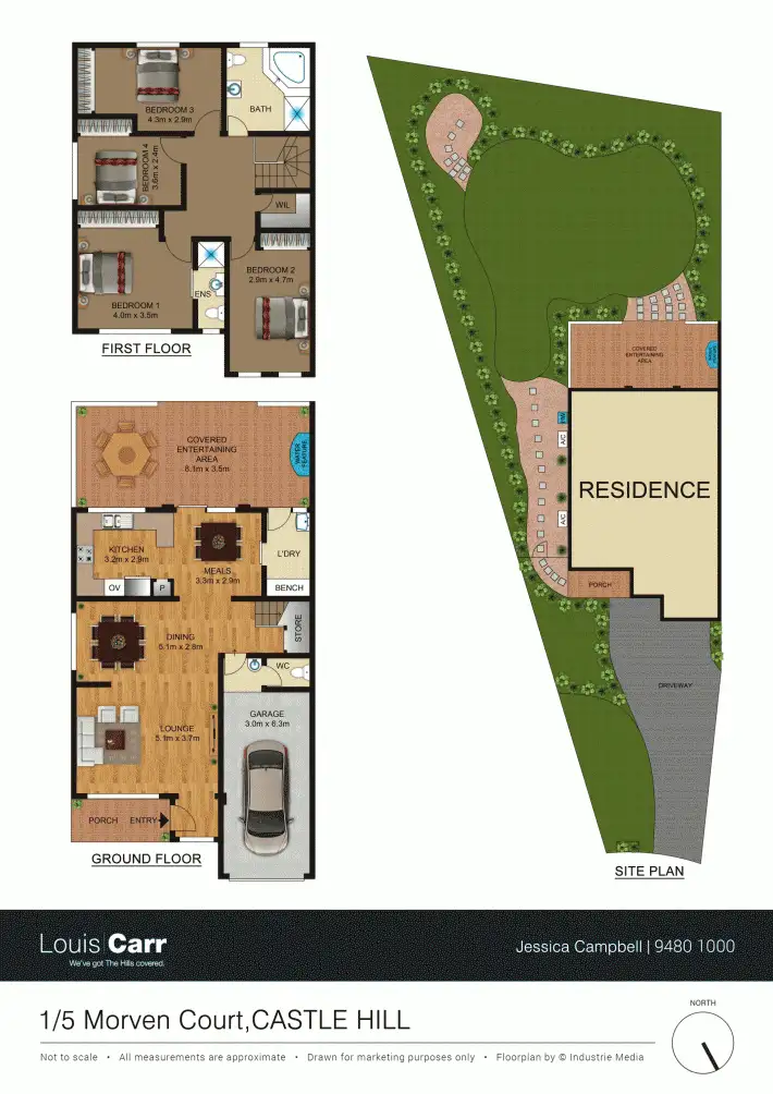 Floorplan of Homely semi-detached listing, 1/5 Morven Court, Castle Hill NSW 2154