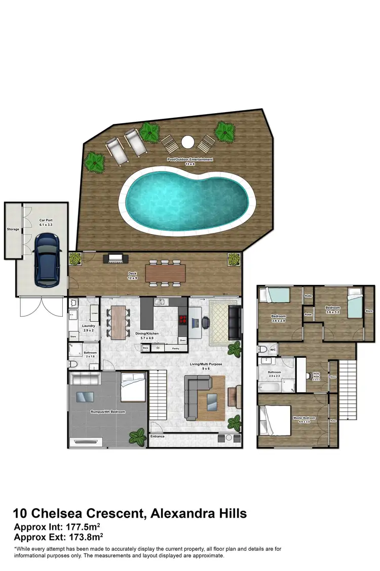 Floorplan of Homely house listing, 10 Chelsea Crescent, Alexandra Hills QLD 4161