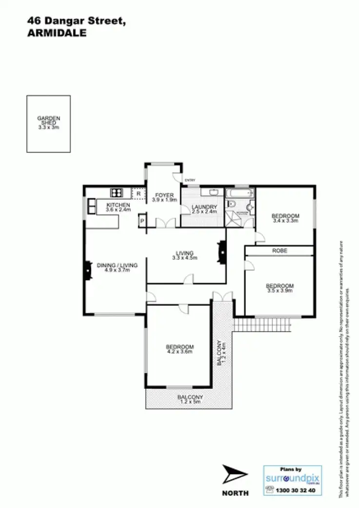 Floorplan of Homely house listing, 46. Dangar, Armidale NSW 2350