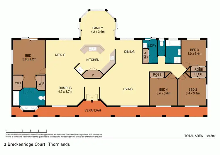 Floorplan of Homely house listing, 3 Breckenridge Crt, Thornlands QLD 4164