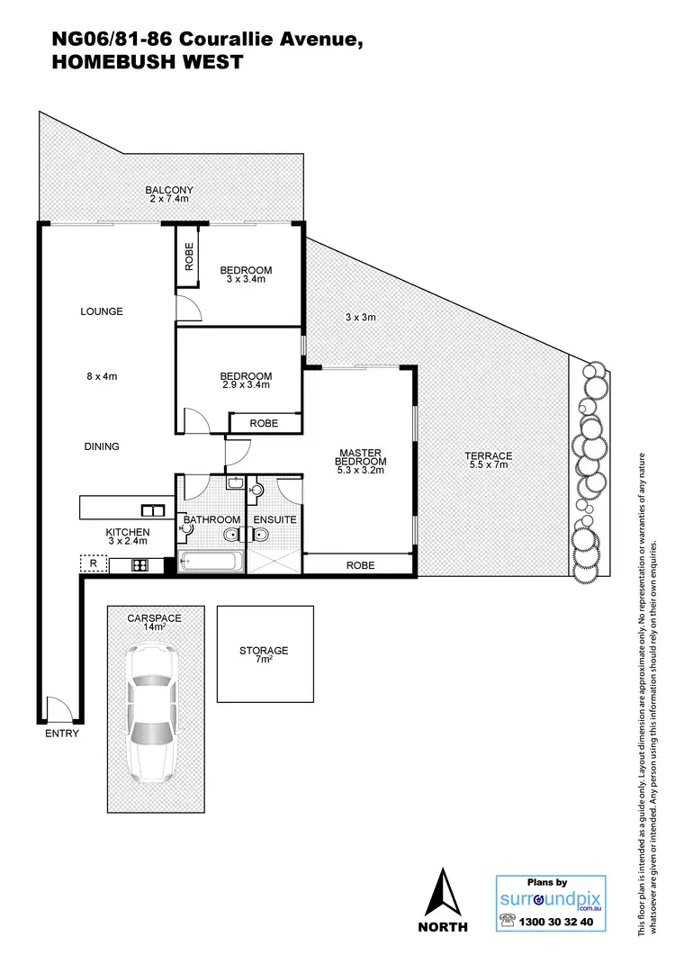 Floorplan of Homely unit listing, NG06/81-86 Courallie Avenue, Homebush West NSW 2140