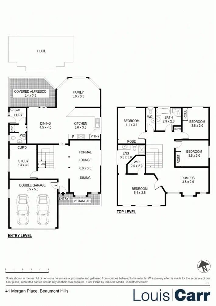 Floorplan of Homely house listing, 41 Morgan Place, Beaumont Hills NSW 2155