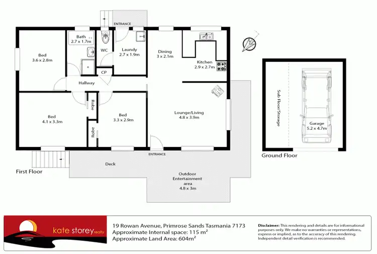 Floorplan of Homely house listing, 19 Rowan Avenue, Primrose Sands TAS 7173