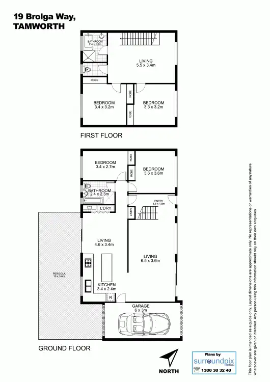 Floorplan of Homely house listing, 19 Brolga Way, Tamworth NSW 2340