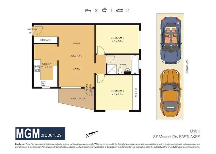 Floorplan of Homely apartment listing, 6/37 Mascot Drive, Eastlakes NSW 2018