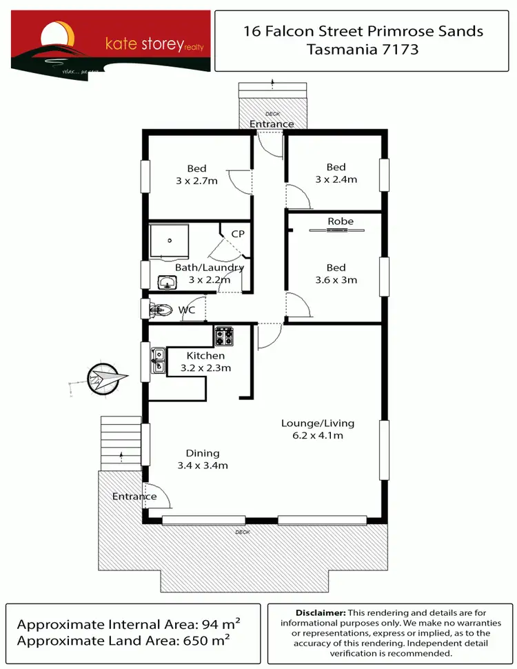 Floorplan of Homely house listing, 16 Falcon Street, Primrose Sands TAS 7173