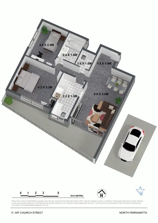 Floorplan of Homely unit listing, 5/497 Church Street, North Parramatta NSW 2151