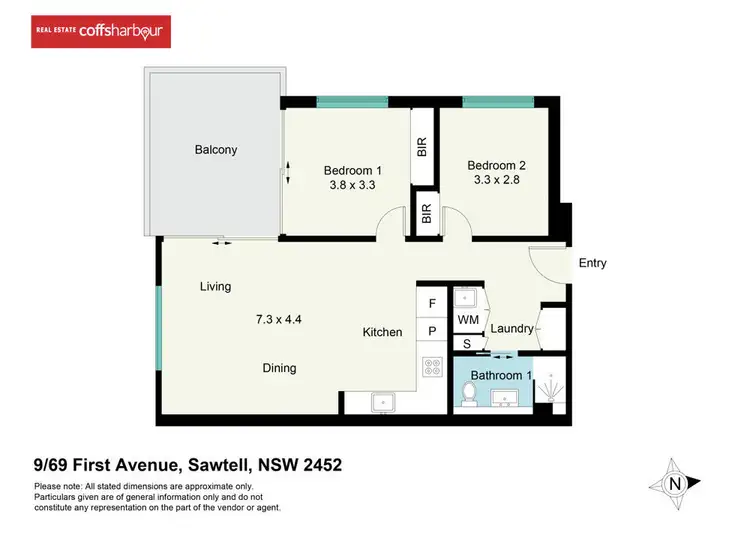 Floorplan of Homely apartment listing, 9/69 First Avenue, Sawtell NSW 2452