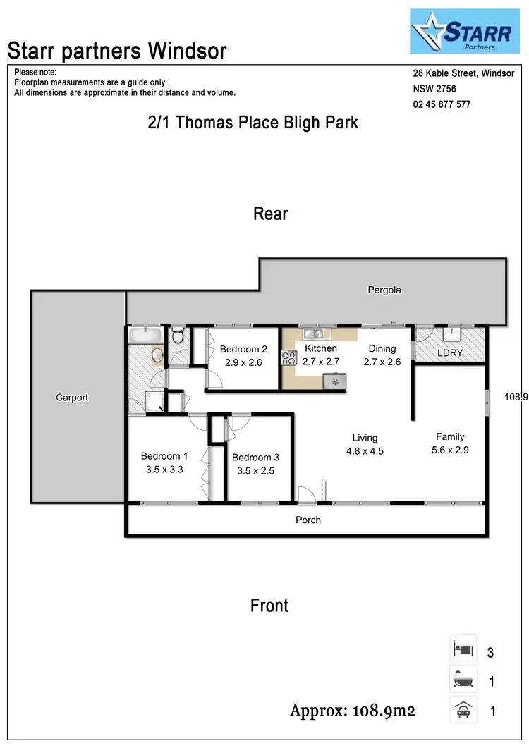 Floorplan of Homely house listing, 2/1 Thomas Place, Bligh Park NSW 2756