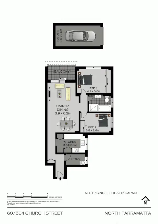 Floorplan of Homely unit listing, 60/1 Castle Street, North Parramatta NSW 2151