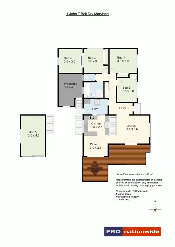 Floorplan of Homely house listing, 1 John T Bell Drive, Maryland NSW 2287