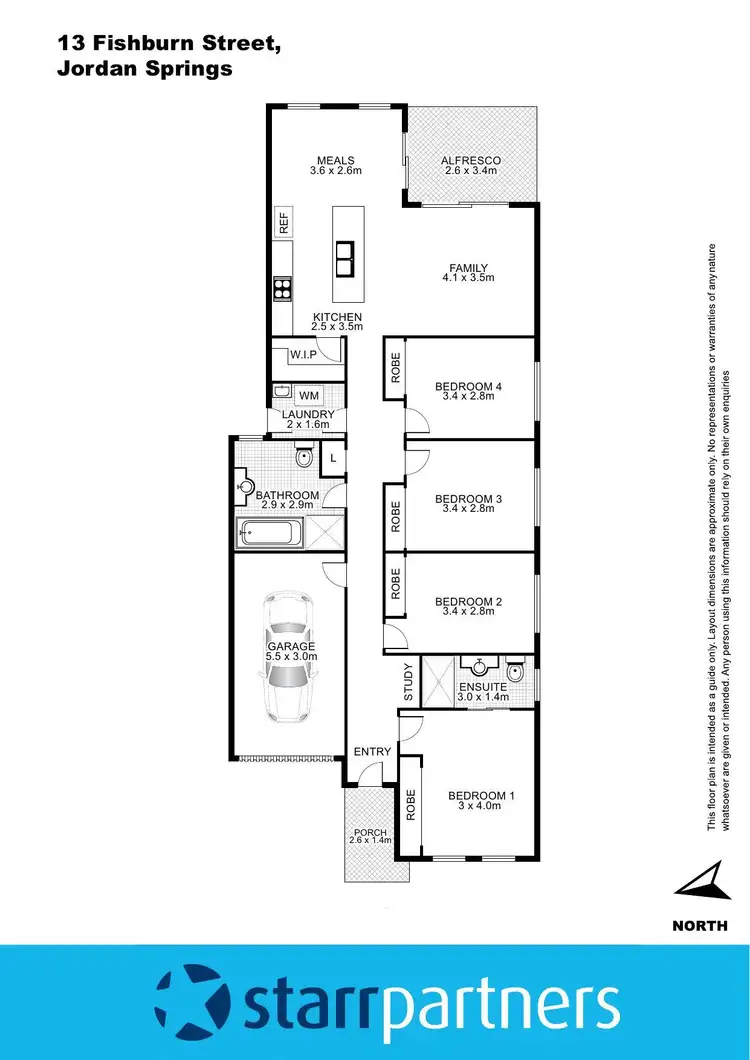 Floorplan of Homely house listing, 13 Fishburn Street, Jordan Springs NSW 2747