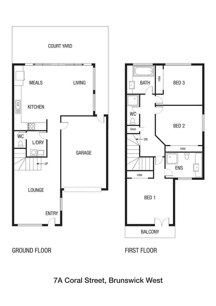 Floorplan of Homely house listing, 7A Coral St, Brunswick West VIC 3055