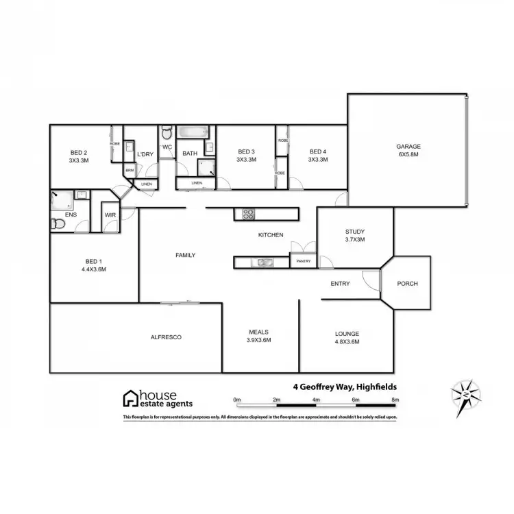 Floorplan of Homely house listing, 13 Parkway Drive, Highfields QLD 4352