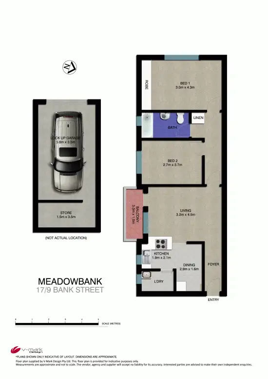 Floorplan of Homely apartment listing, 17/9 Bank Street, Meadowbank NSW 2114