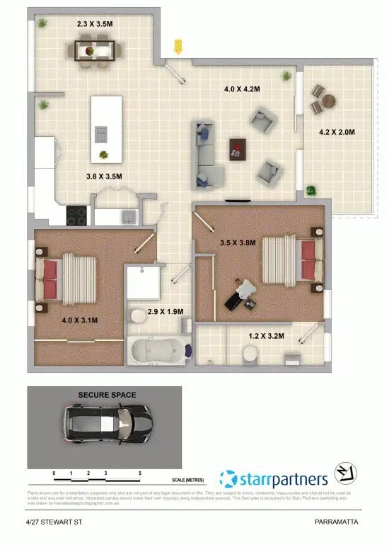 Floorplan of Homely unit listing, 4/27 Stewart Street, Parramatta NSW 2150