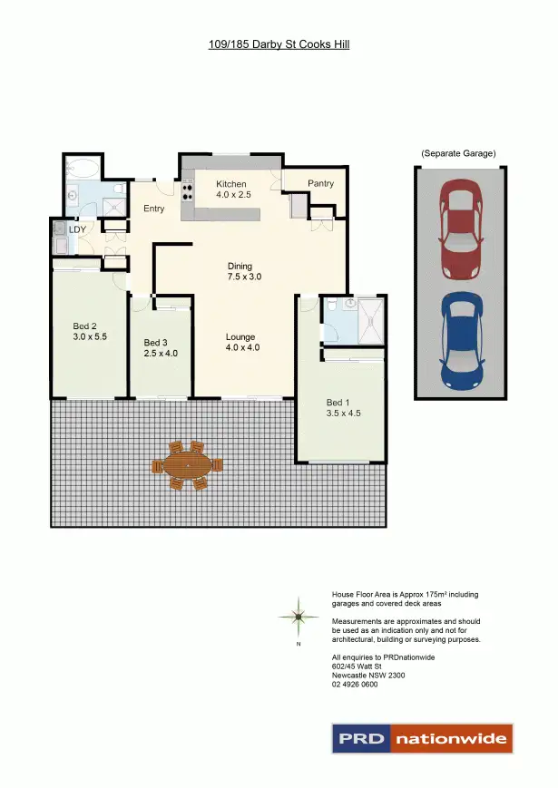 Floorplan of Homely apartment listing, 109/185 Darby Street, Cooks Hill NSW 2300