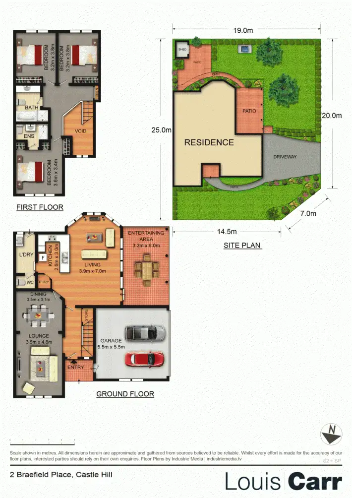 Floorplan of Homely semi-detached listing, 2 Braefield Place, Castle Hill NSW 2154