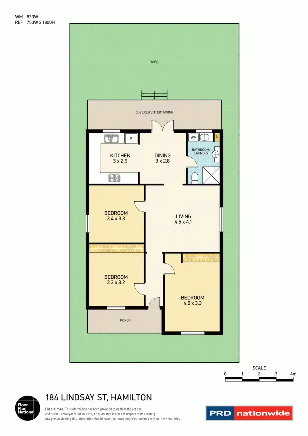Floorplan of Homely house listing, 184 Lindsay Street, Hamilton NSW 2303
