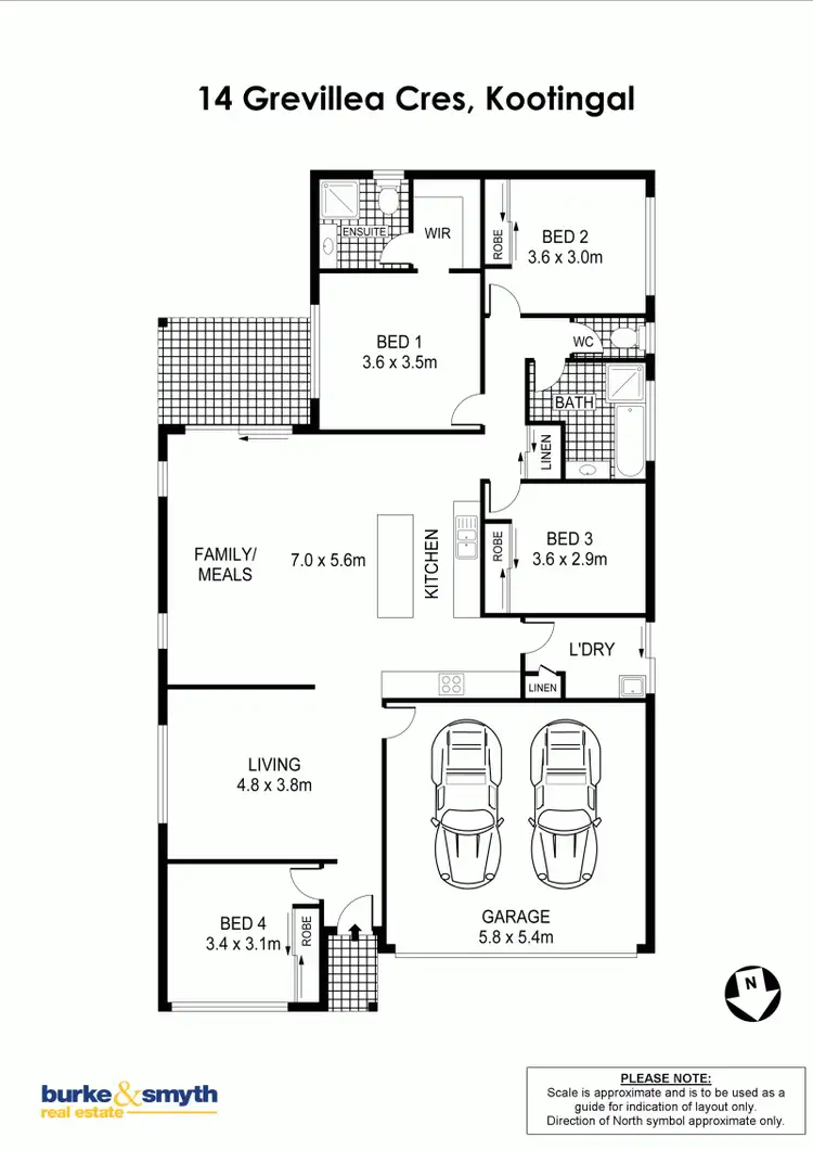 Floorplan of Homely house listing, 14 Grevillea Crescent, Tamworth NSW 2340
