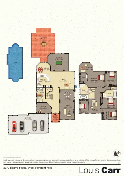Floorplan of Homely house listing, 23 Colbarra Place, West Pennant Hills NSW 2125