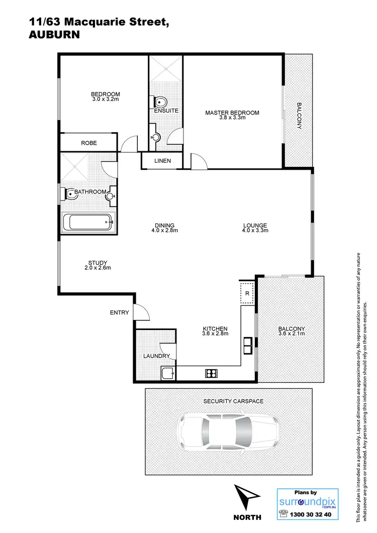 Floorplan of Homely unit listing, 11/63 Macquarie Rd, Auburn NSW 2144