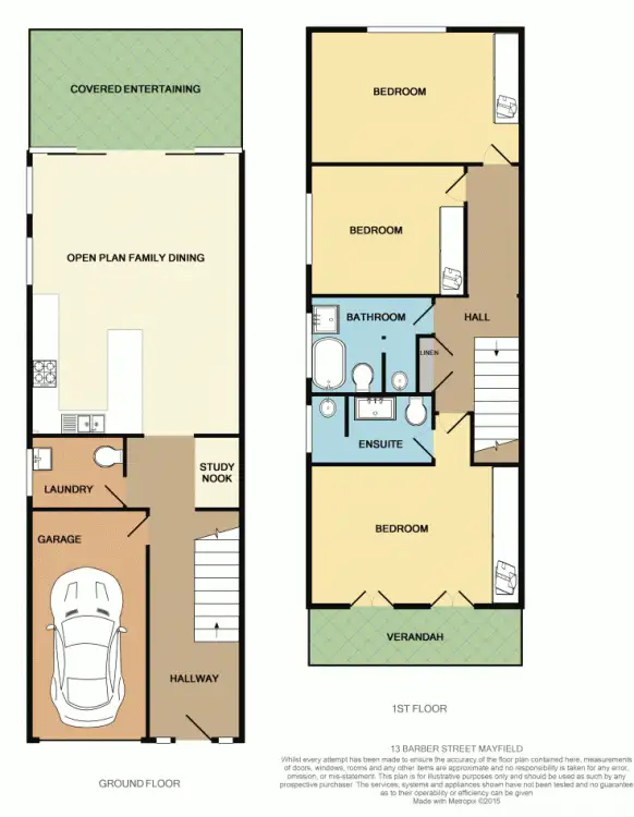 Floorplan of Homely house listing, 13 Barber Street, Mayfield NSW 2304