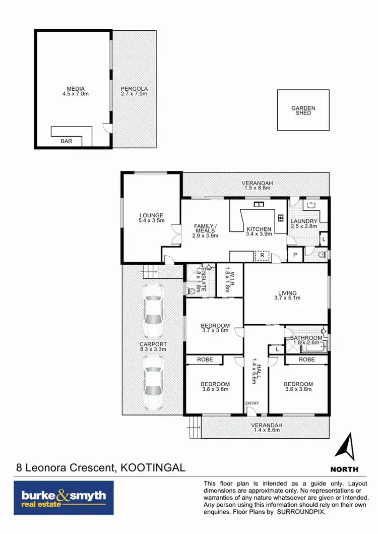 Floorplan of Homely house listing, 8 Leonora Crescent, Tamworth NSW 2340