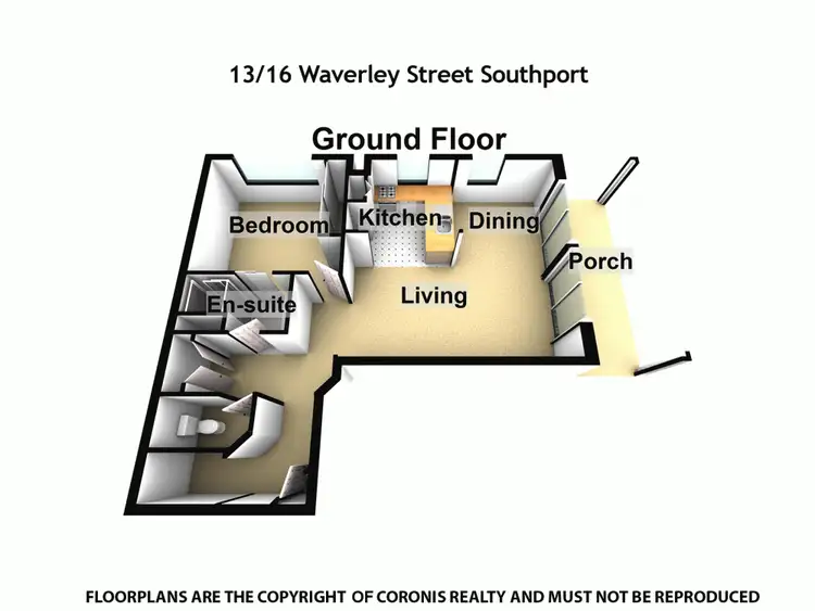Floorplan of Homely unit listing, 13/16 Waverley Street, Southport QLD 4215