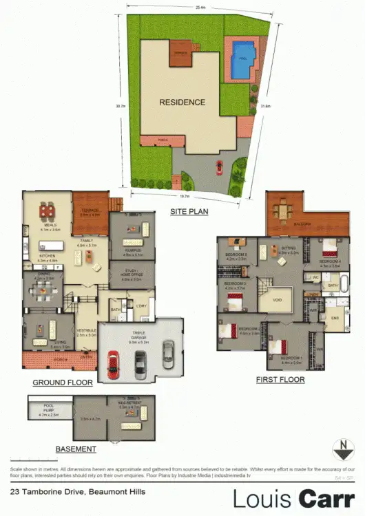 Floorplan of Homely house listing, 23 Tamborine Drive, Beaumont Hills NSW 2155