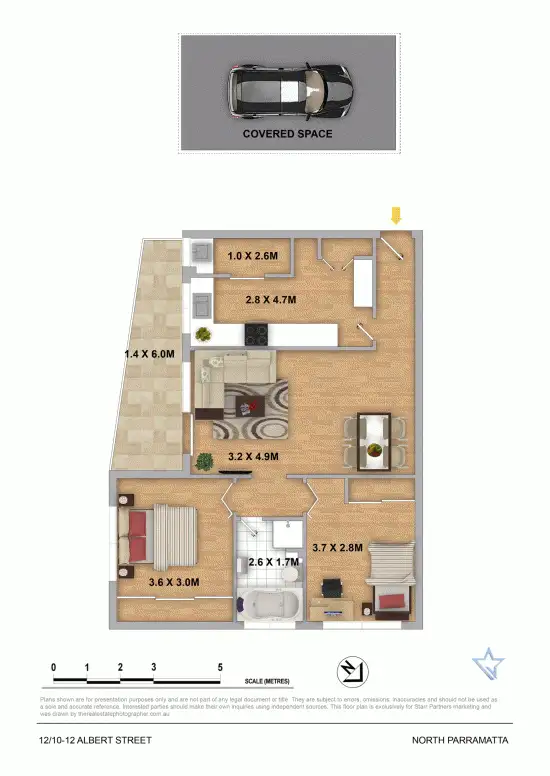 Floorplan of Homely unit listing, 12/10-12 Albert Street, North Parramatta NSW 2151