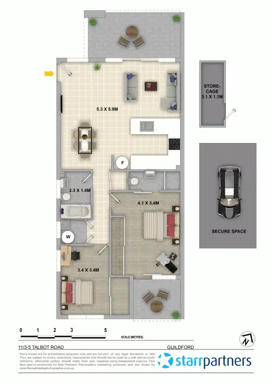 Floorplan of Homely unit listing, 11/3-5 Talbot Road, Guildford NSW 2161