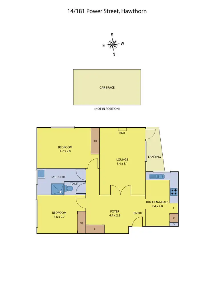 Floorplan of Homely apartment listing, 14/181 Power Street, Hawthorn VIC 3122