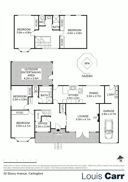 Floorplan of Homely house listing, 52 Ebony Avenue, Carlingford NSW 2118
