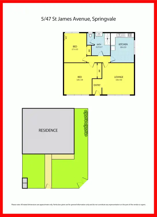Floorplan of Homely unit listing, 5/47 St James Avenue, Springvale VIC 3171