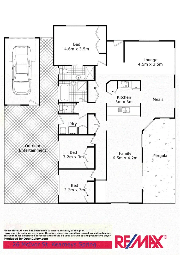 Floorplan of Homely house listing, 26 McIvor St, Kearneys Spring QLD 4350