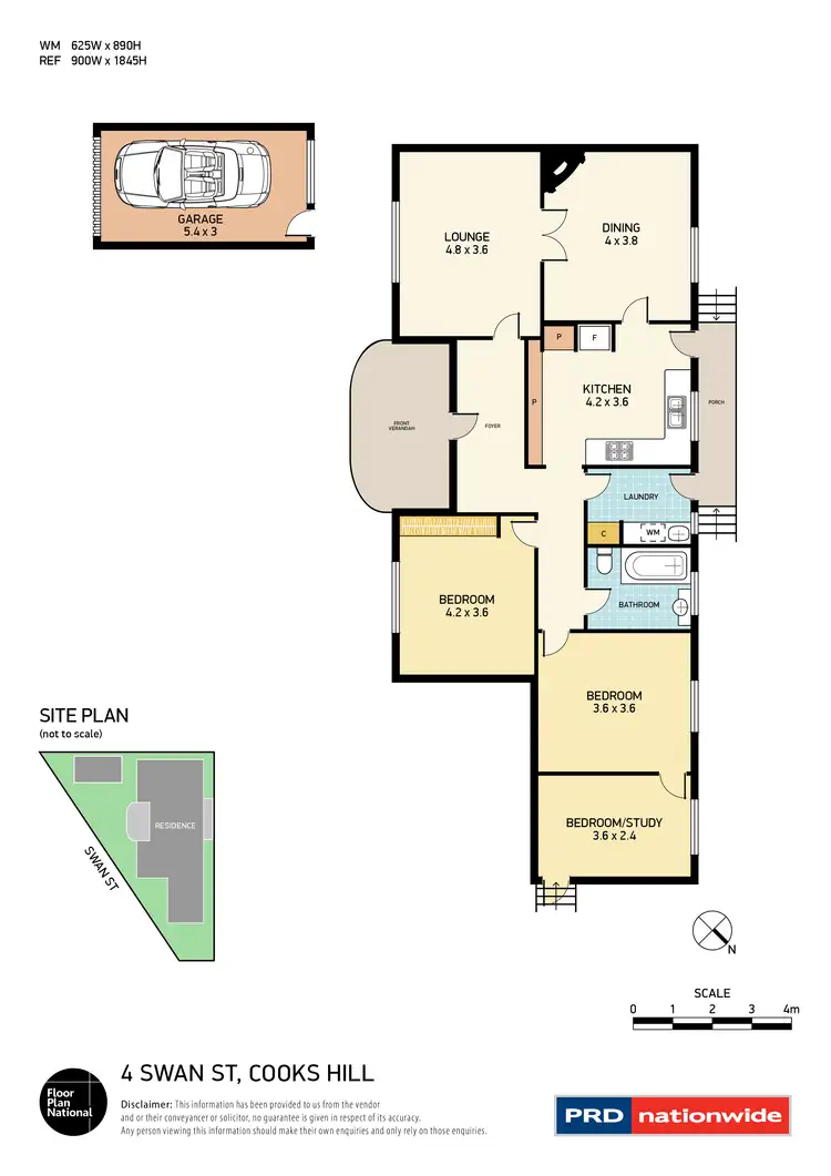 Floorplan of Homely house listing, 4 Swan Street, Cooks Hill NSW 2300