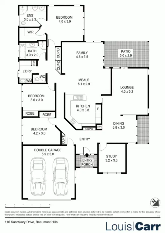 Floorplan of Homely house listing, 116 Sanctuary Drive, Beaumont Hills NSW 2155