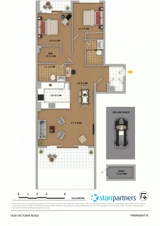 Floorplan of Homely unit listing, 14/20 Victoria Road, Parramatta NSW 2150